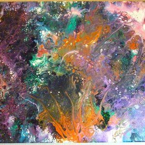 "Shango Afterlife Collection"  16x20x1" Acrylic Pour Painting